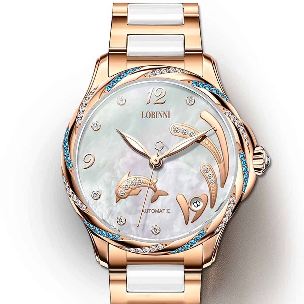 Lobinni Mechanical Rhinestone Watches Lobinni Watches Women's Watches