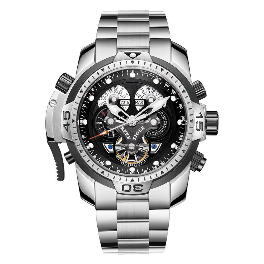 Reef Tiger/RT Top Brand Automatic Mechanical Steel Date Watch Men Casual Watch Waterproof Relogio Masculino RGA1659 Reef Tiger Watches