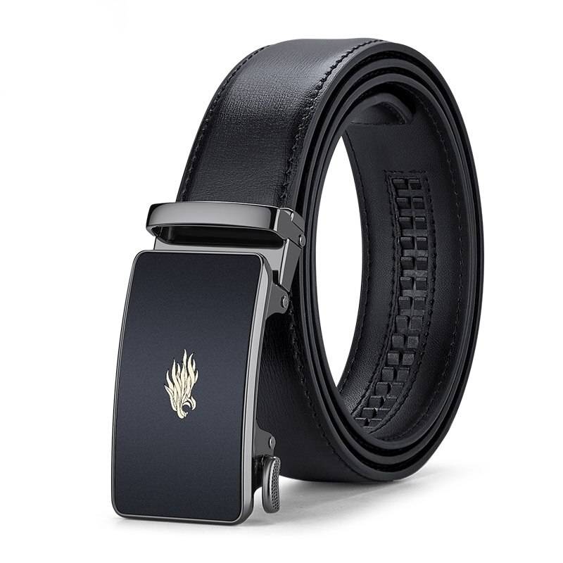 Genuine Leather Belt Luxury Metal Automatic Buckle Mens Belts