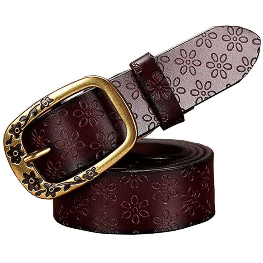 Vintage Floral Pin Buckle Strap for Jeans Belts For Women