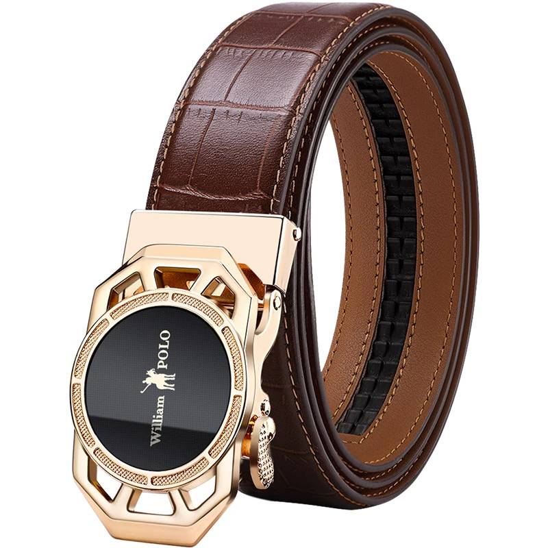 Mens Full-grain Leather Ratchet Dress Belts Mens Belts