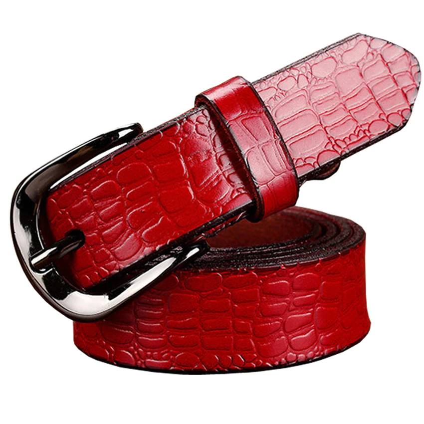 Alligator Embossed Leather Casual Dress Belts Belts For Women