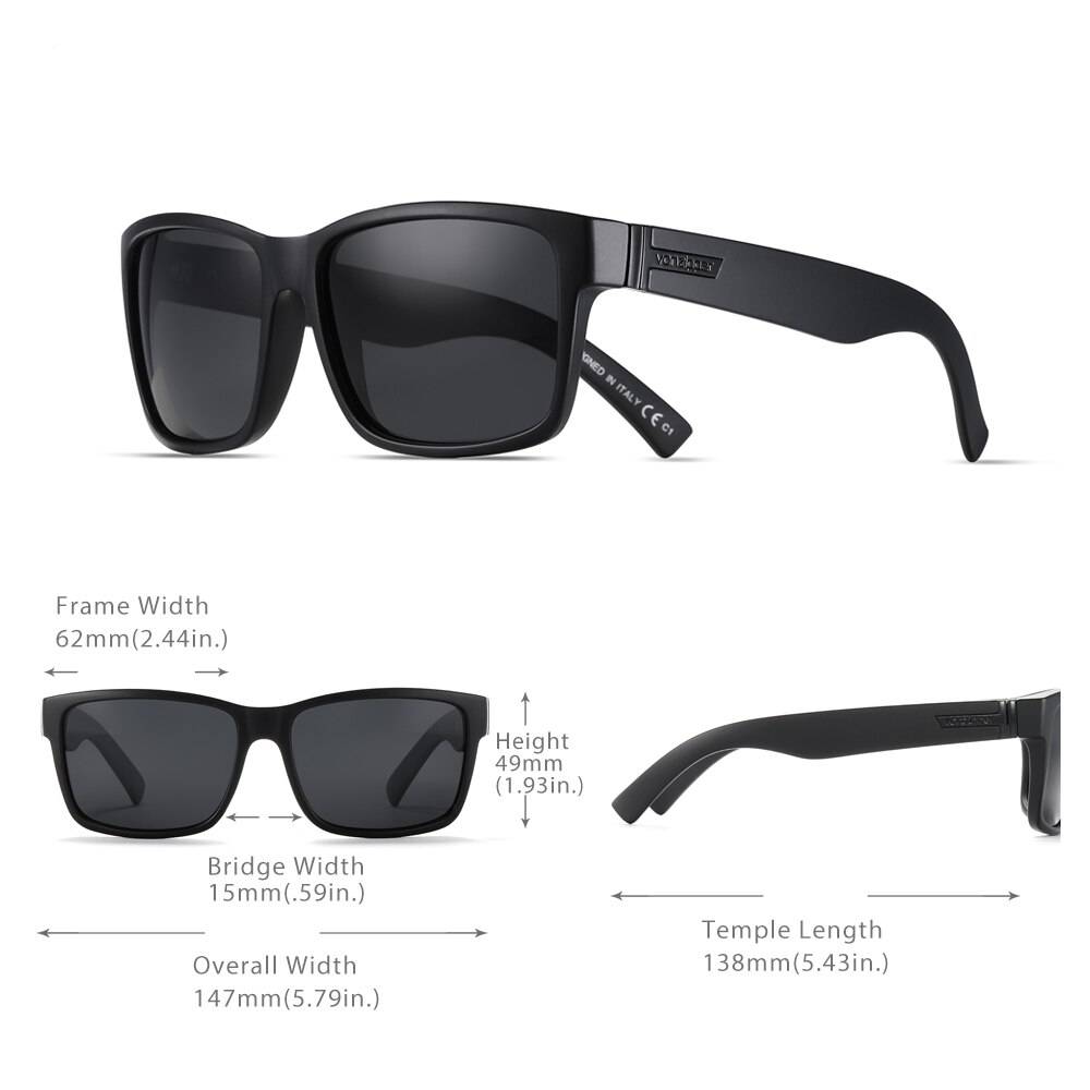 Square Designer Polarized Sunglasses for Men Women Unisex Sunglasses
