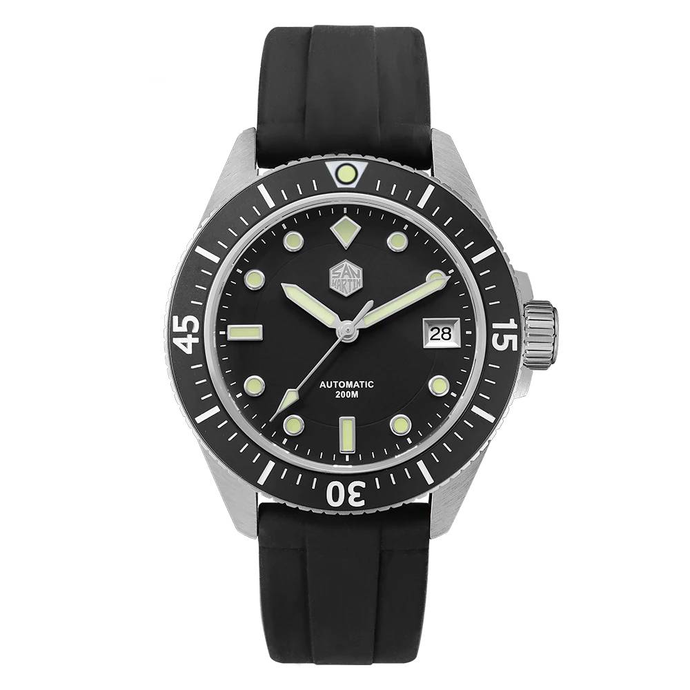 San Martin 200m Watch Diving Rubber Strap San Martin Watches
