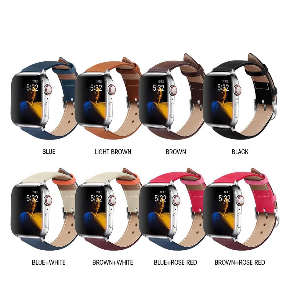 Premium Leather Band for Apple Watch 6/SE/5/4/3/2/1 Watch Straps and Bands