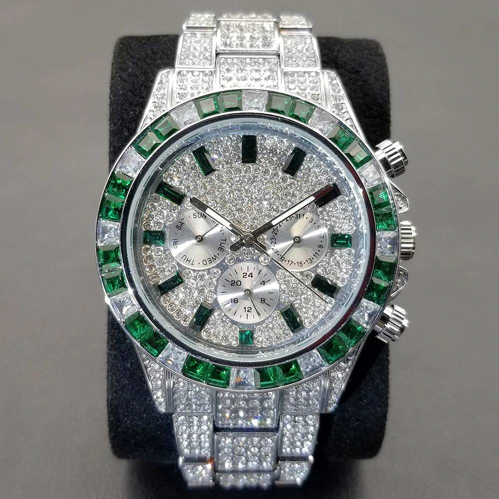 Iced Out Luxury Calendar Quartz Business Watch Watches Watches For Men