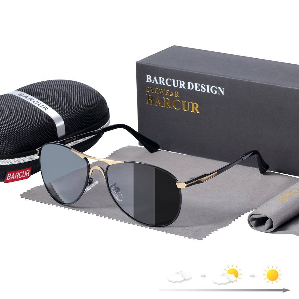 Men's Photochromic Sunglasses with Polarized Lens Unisex Sunglasses