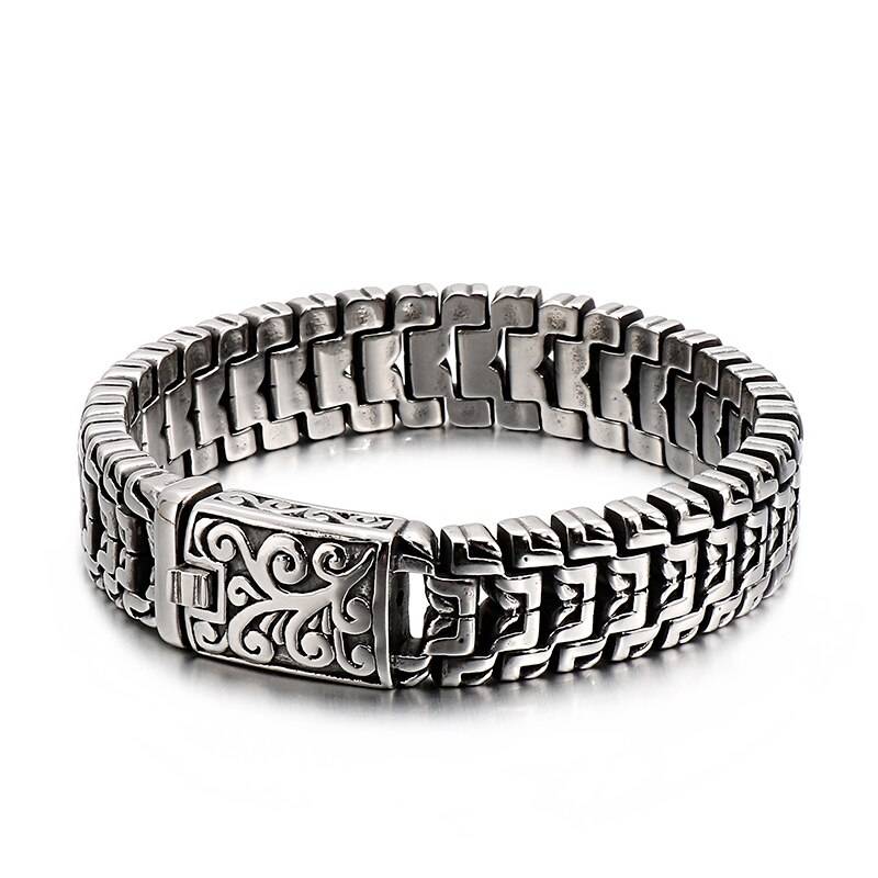 KALEN Punk High Polished Arrow Shaped Bracelet Men 22cm Stainless Steel Bike Chain Bilezik Boho Male Jewellry Accessories 2019 Men's Bracelets