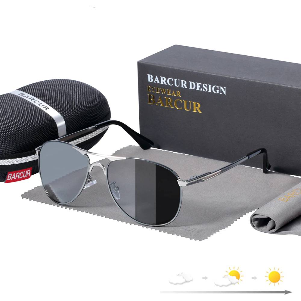 Men's Photochromic Sunglasses with Polarized Lens Unisex Sunglasses