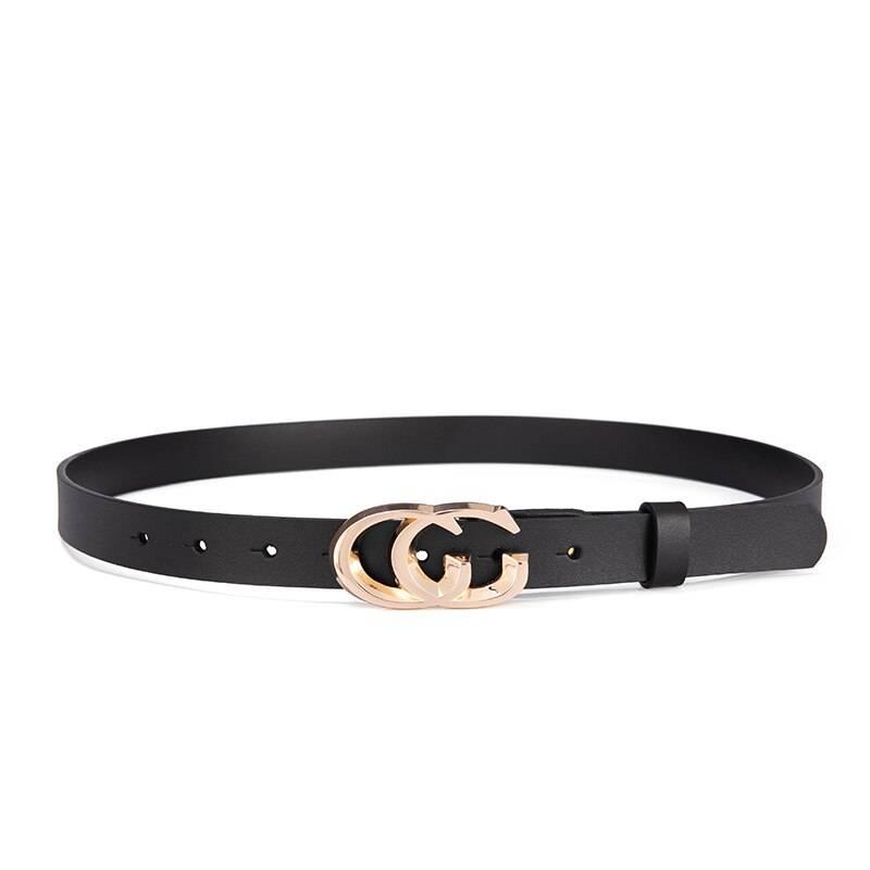 Double G Buckle Women's Genuine Leather Belt Belts For Women
