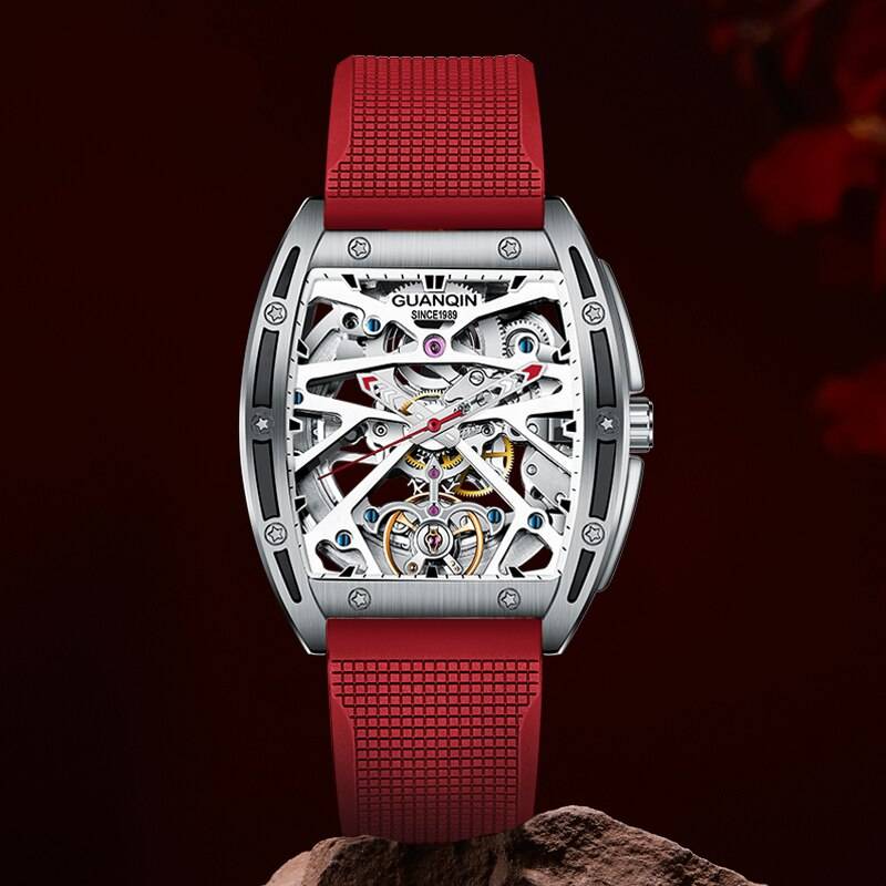 GUANQIN Automatic Square Skeleton Watch Guanqin Watches