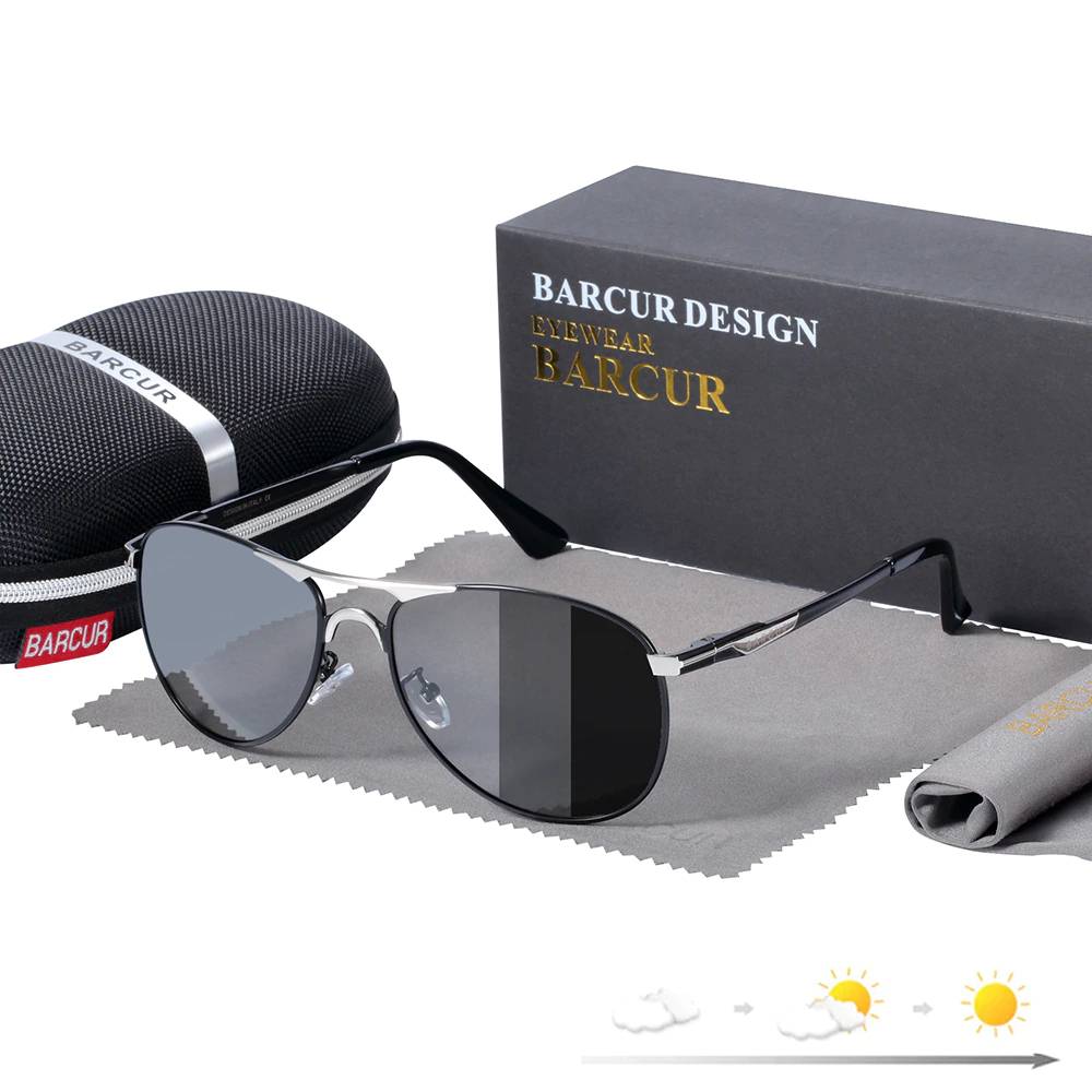 Men's Photochromic Sunglasses with Polarized Lens Unisex Sunglasses