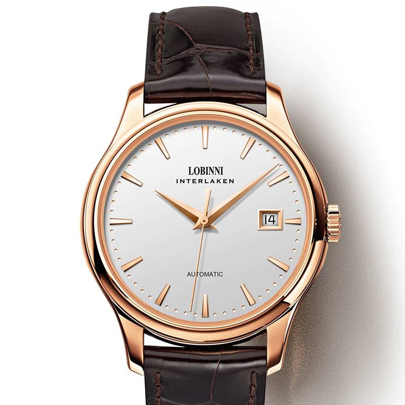 LOBINNI Fashion Business Seagull Automatic Men Mechanical Watches Top Brand Luxury Design Waterproof 50M Male Clock Lobinni Watches