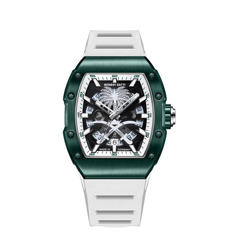 BONEST GATTI Top Craft Watch Carbon Fiber Men Hollow Automatic Mechanical Watch Niche Light Luxury Sports Watch - Coconut Tree Watches For Men