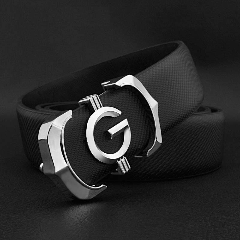 White and Black Men's Belts with G Letter Buckle Belts For Women Mens Belts