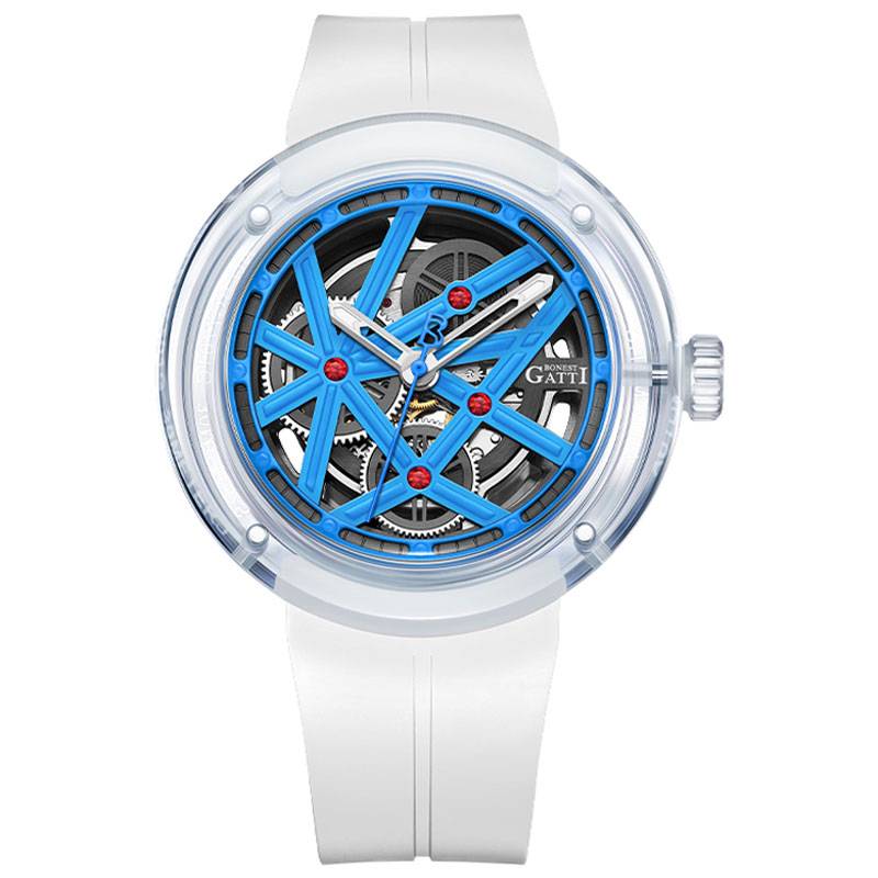 BONEST GATTI 2022 New Mechanical Men Watch Skeleton Clock Waterproof Luminous Tourbillon Automatic Watch Watches For Men
