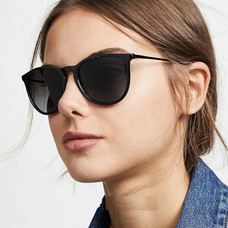 Womens Polarized Sunglasses Round Photochromic Lenses Unisex Sunglasses