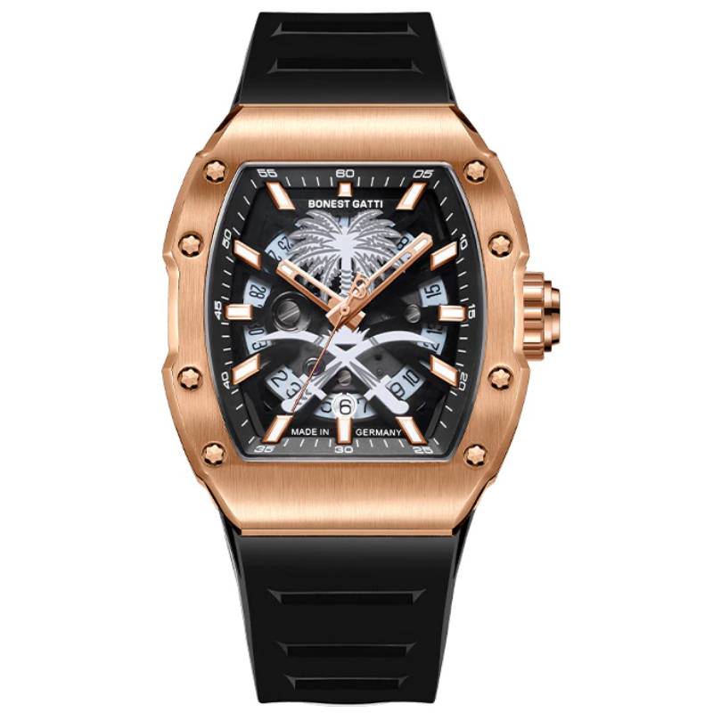 BONEST GATTI Top Craft Watch Carbon Fiber Men Hollow Automatic Mechanical Watch Niche Light Luxury Sports Watch - Coconut Tree Watches For Men