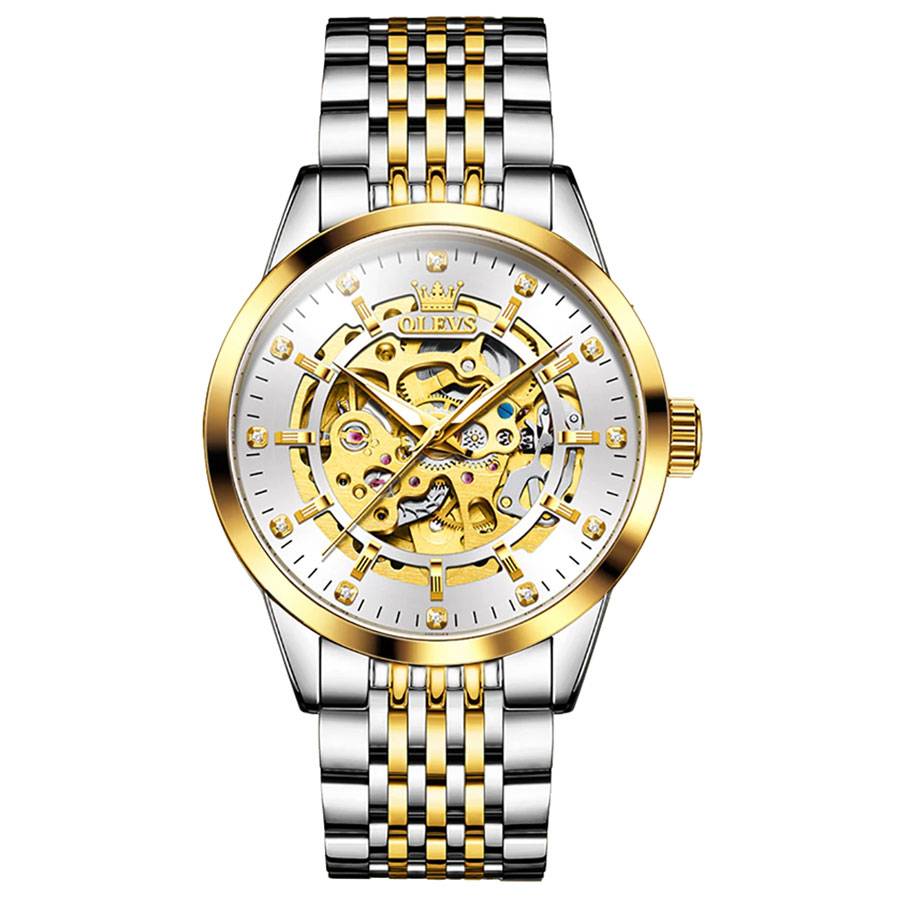 Olevs 9920 Hollow Solid Steel Band Mechanical Watch Olevs Watches
