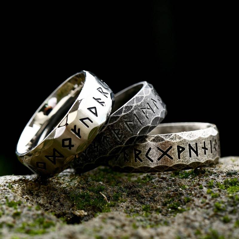Gothic Stainless Steel Mens Viking Rings Mens Rings