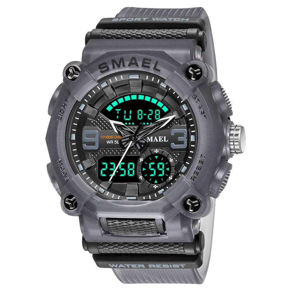 Sports Quartz Watches Analog-Digital Display Big Dial SMAEL Watches