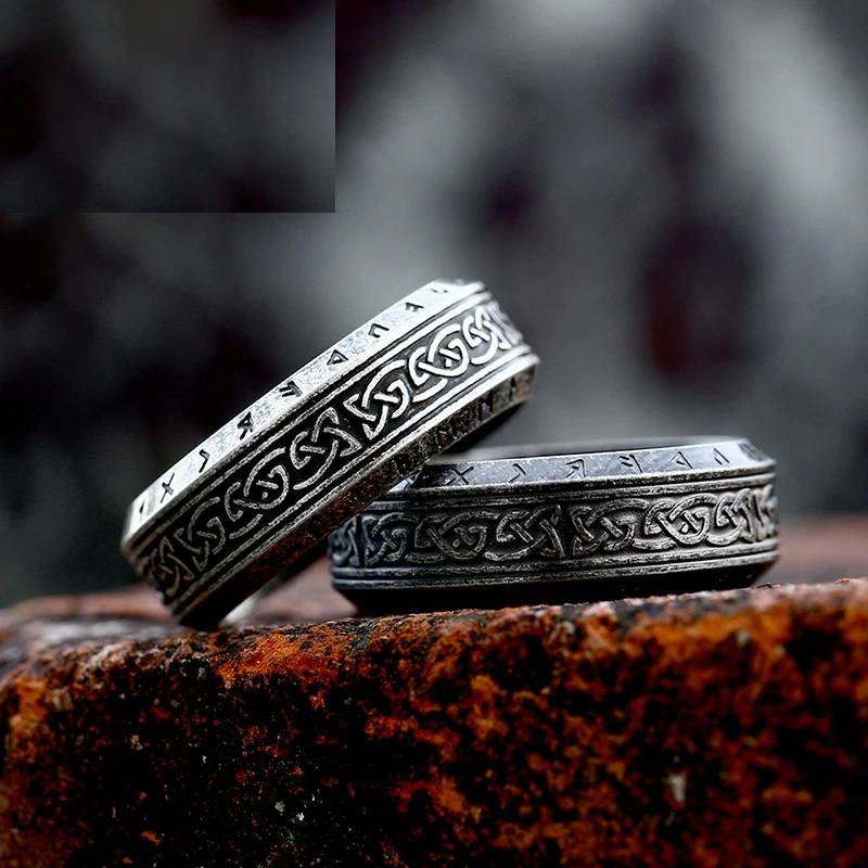 Beier 316L Stainless Steel Fashion Style MEN Women Fashion Odin Norse Viking Totem Amulet Rune Words Rings Jewelry LR-R143 Mens Rings Women's Rings