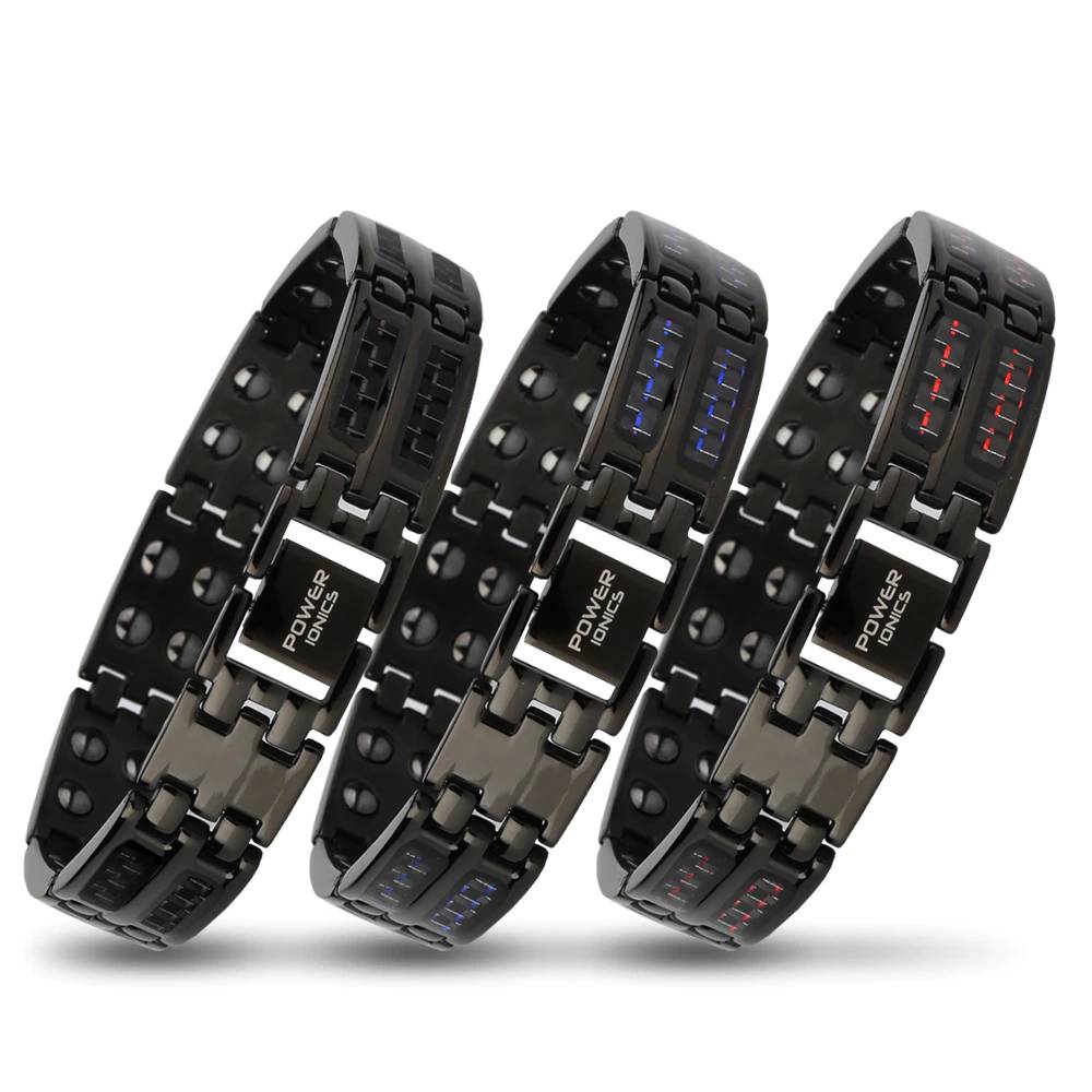 Power Ionics Magnetic Therapy Bracelets Carbon Fiber Magnetic Jewelry