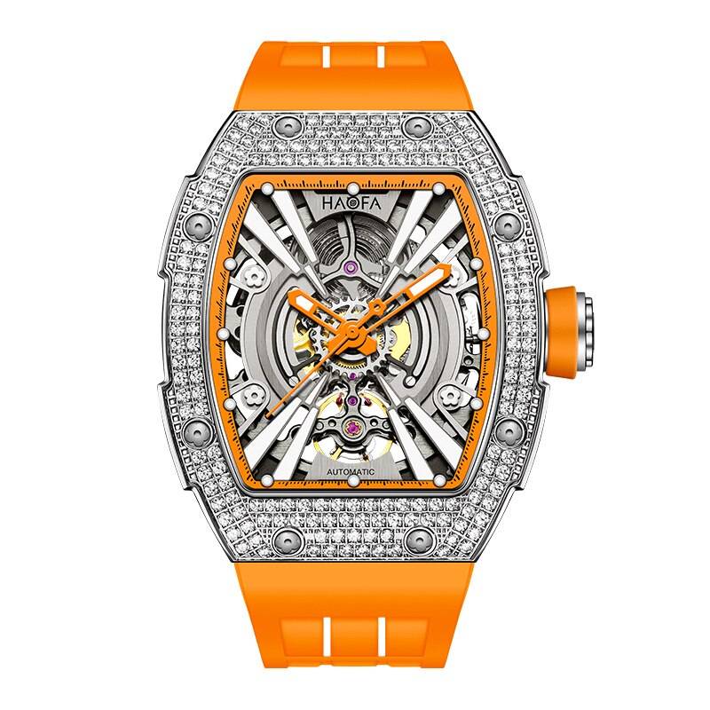 Haofa Luxury Skeleton Luminous Watch with Crystal Bezel HAOFA Watches