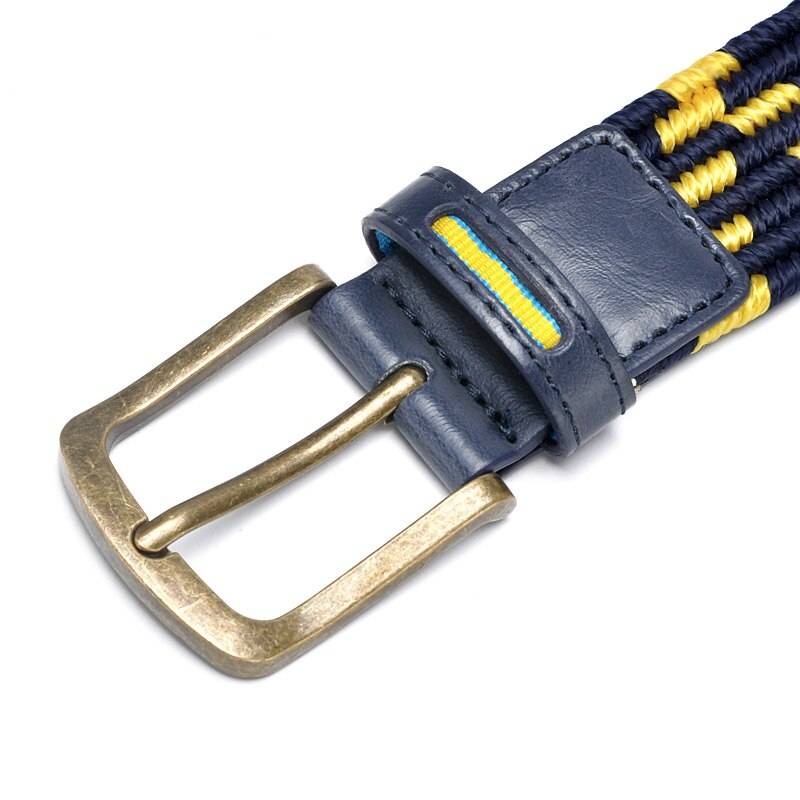 Flexible Braided Golf Belt Antique Brass/Silver Buckle 5 Color Options Mens Belts