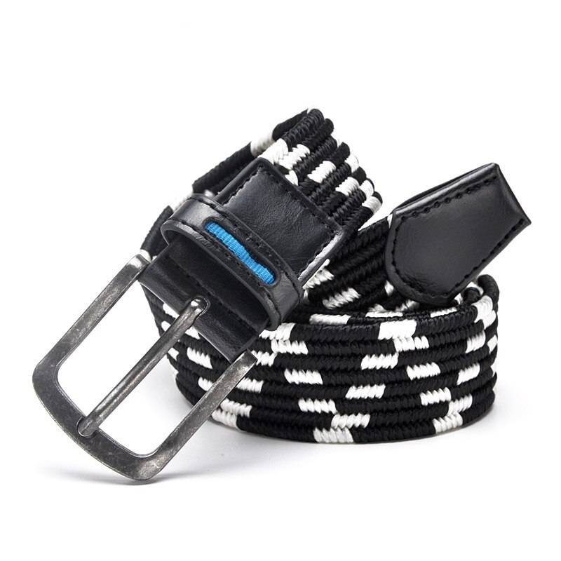 Flexible Braided Golf Belt Antique Brass/Silver Buckle 5 Color Options Mens Belts