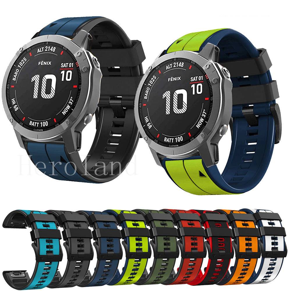 Silicone Watch Band Compatible with Garmin Fenix Forerunner Watch Straps and Bands