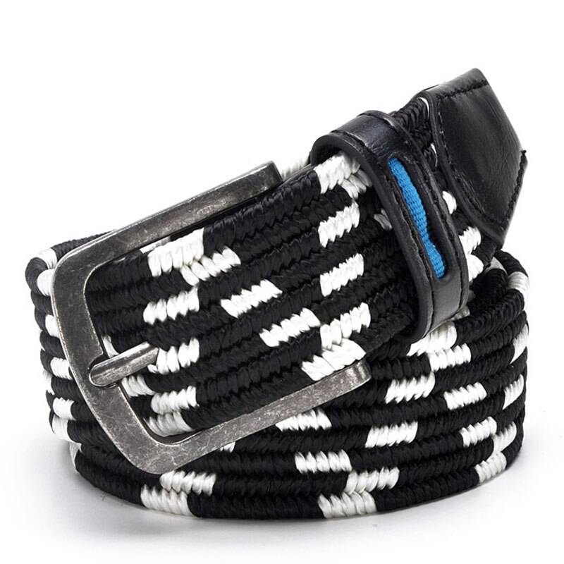 Flexible Braided Golf Belt Antique Brass/Silver Buckle 5 Color Options Mens Belts
