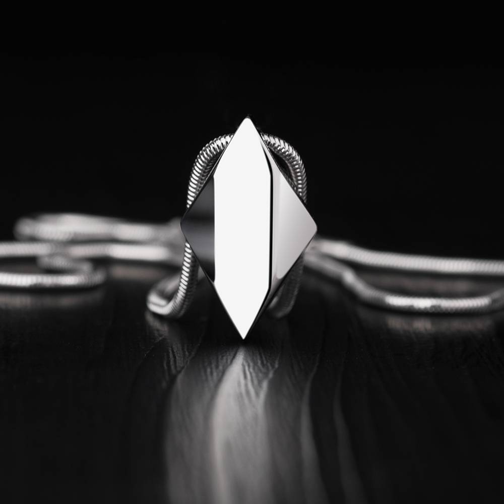 Polished Tungsten Carbide Pendant Necklace Mens Pendants