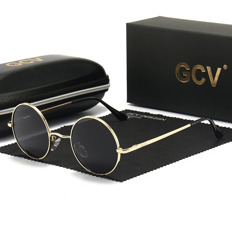 Vintage Steampunk Round Polarized Sunglasses Unisex Sunglasses