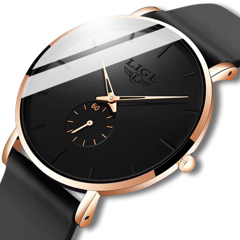 Simple Ultra-Thin LIGE Men's Quartz Watch Lige Watches