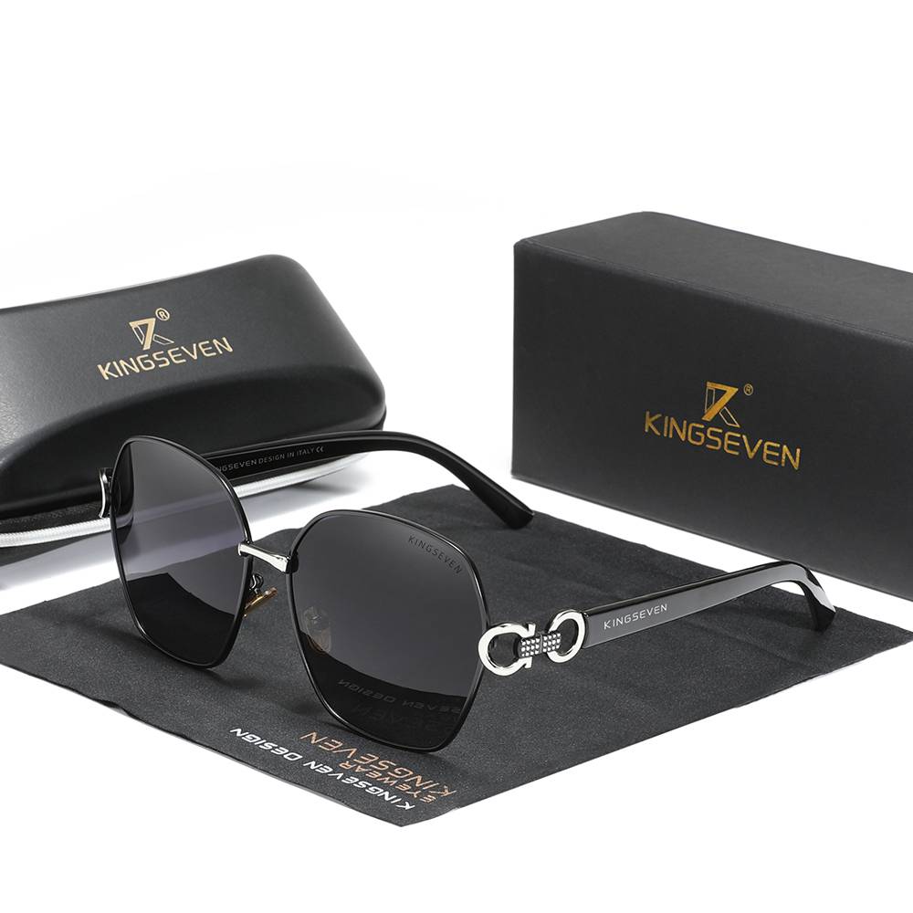 KINGSEVEN Brand New 2023 Vintage Butterfly Sunglasses Women Retro Double Ring Design Gradient Square Sun Glasses Female UV400 Unisex Sunglasses