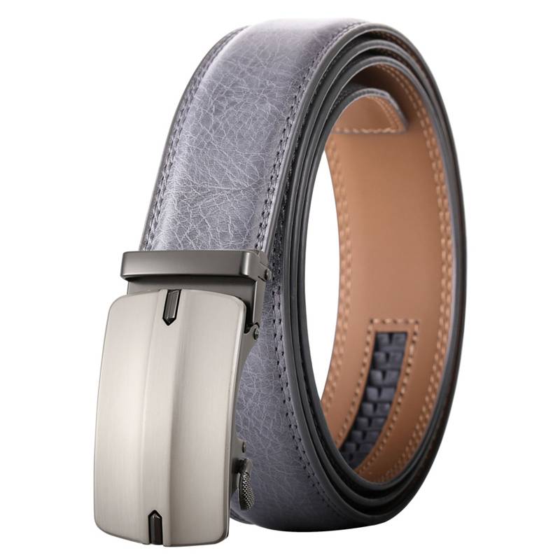 Men's Belt Genuine Leather Metal Automatic Buckle Mens Belts
