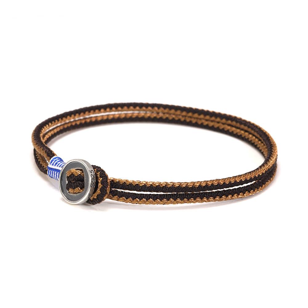 Handmade 925 Sterling Silver Button Bracelet Men's Bracelets