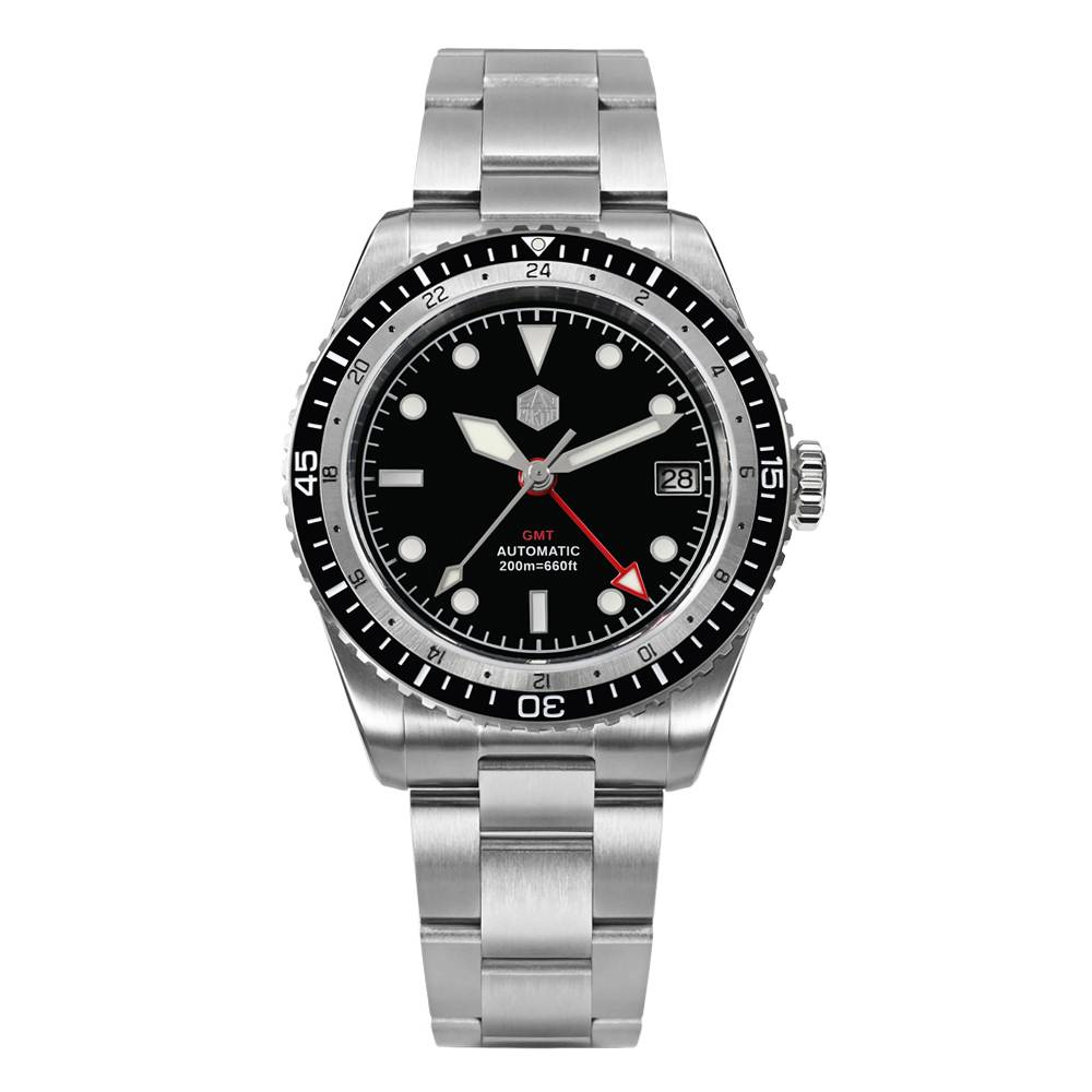 San Martin Mens 38mm NH34 GMT Automatic Watch San Martin Watches