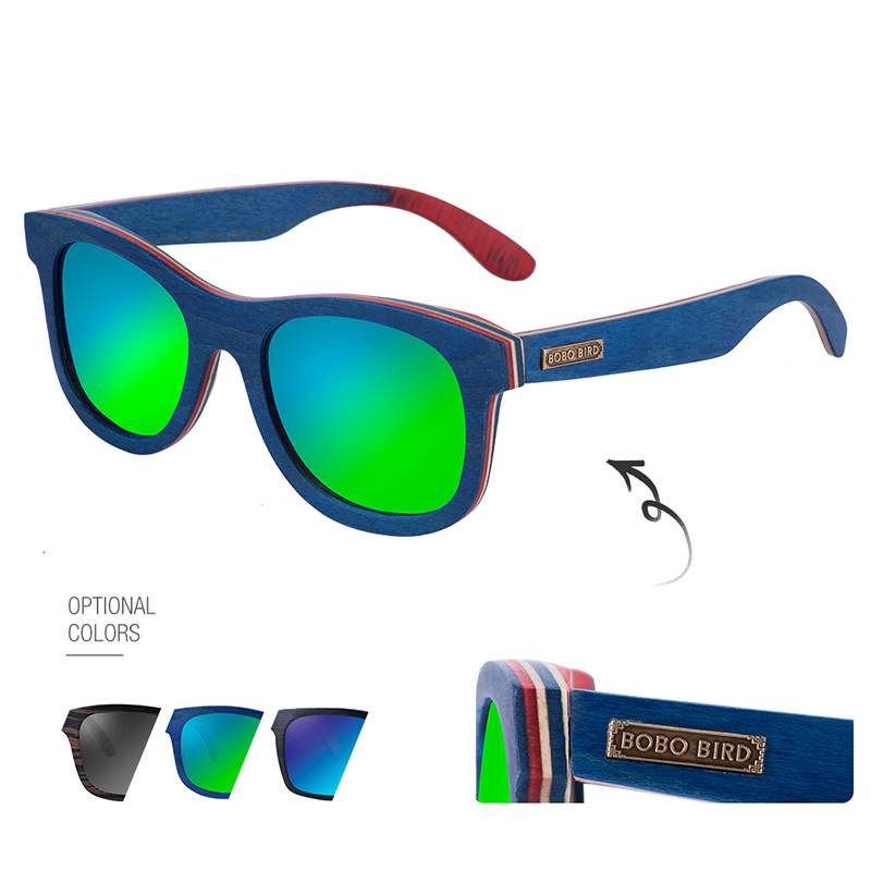 Eco-friendly Wood Sunglasses Polarized Lenses Unisex Sunglasses