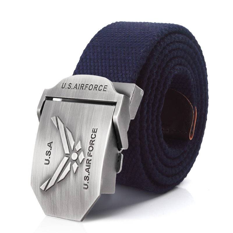 US AIR FORCE Canvas Belt with Metal Buckle Mens Belts