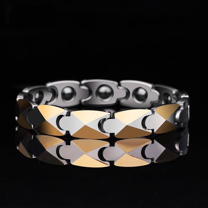 Men Fashion Bracelets High Polished Tungsten Male Jewelry Personalized with Healing Magnet Customized Free Shipping, Magnetic Jewelry