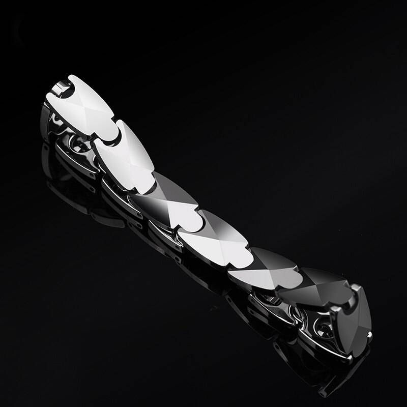 Men Fashion Bracelets High Polished Tungsten Male Jewelry Personalized with Healing Magnet Customized Free Shipping, Magnetic Jewelry