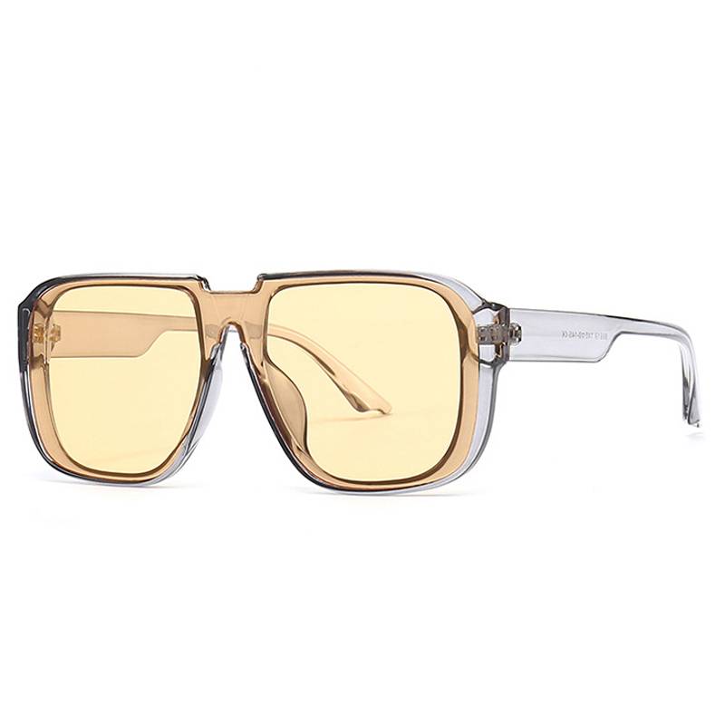 Men's Retro Square One Piece Sunglasses Unisex Sunglasses