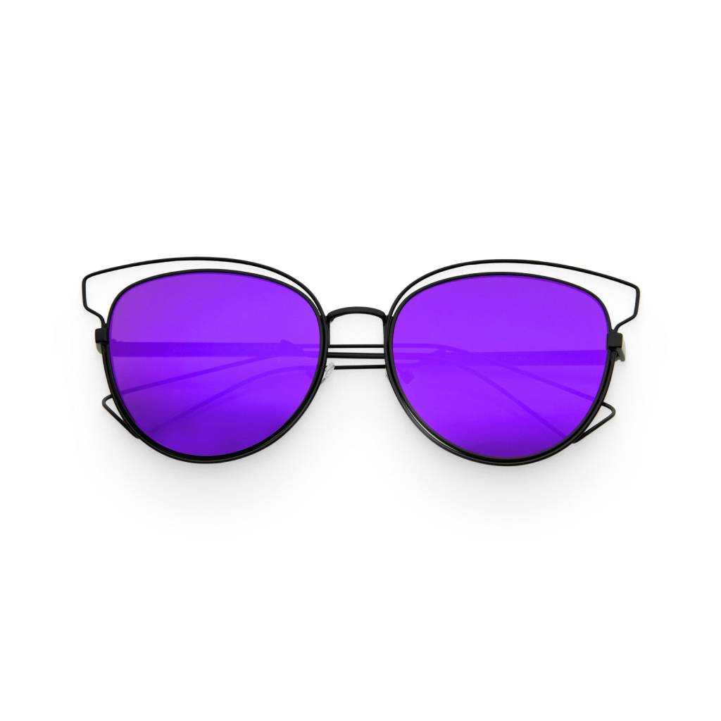 Women’s Bold Purple Cat-Eye Aviator Sunglasses Affordable Accessories Unisex Sunglasses