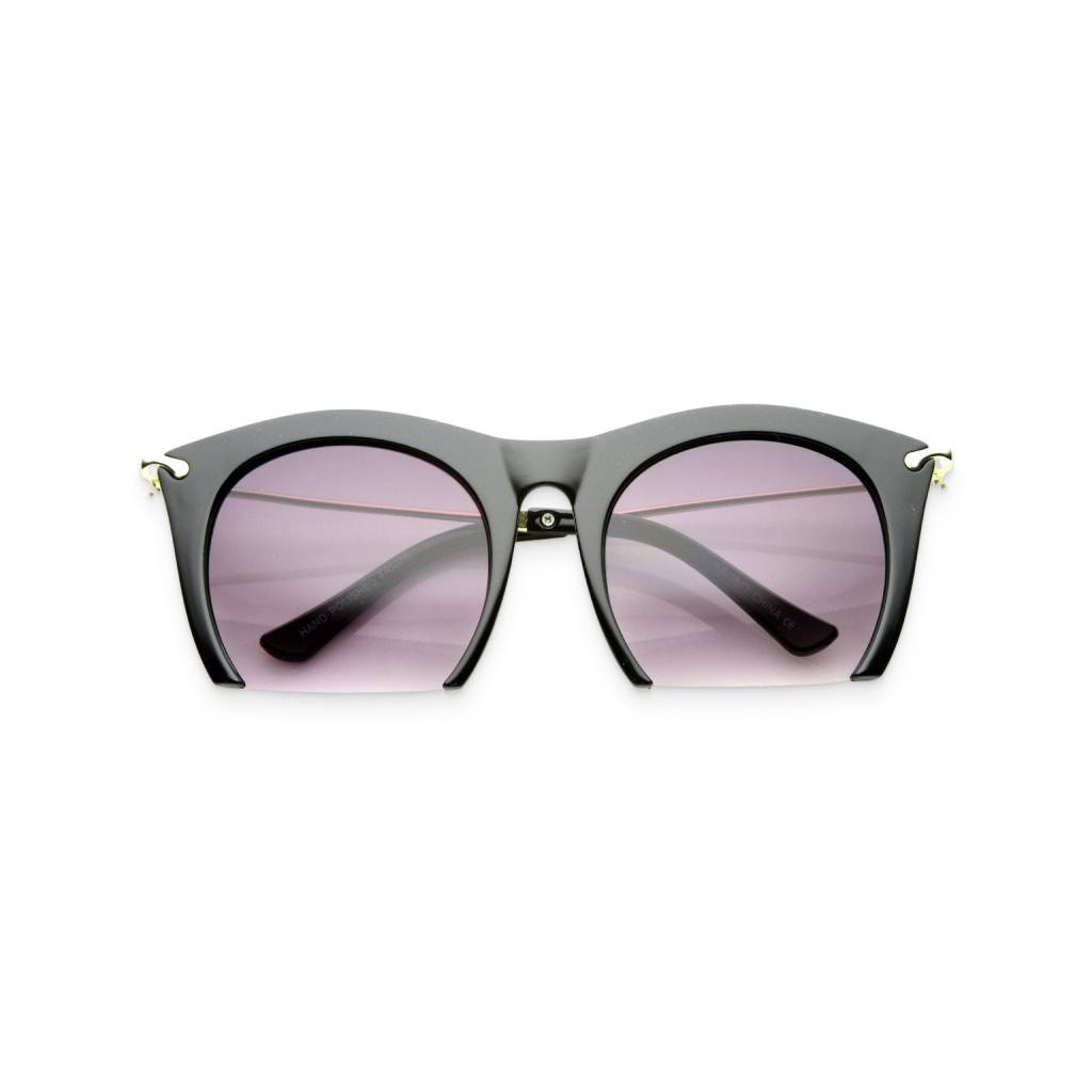 Black & Lavender Women’s Cat-Eye Sunglasses Affordable Accessories Unisex Sunglasses