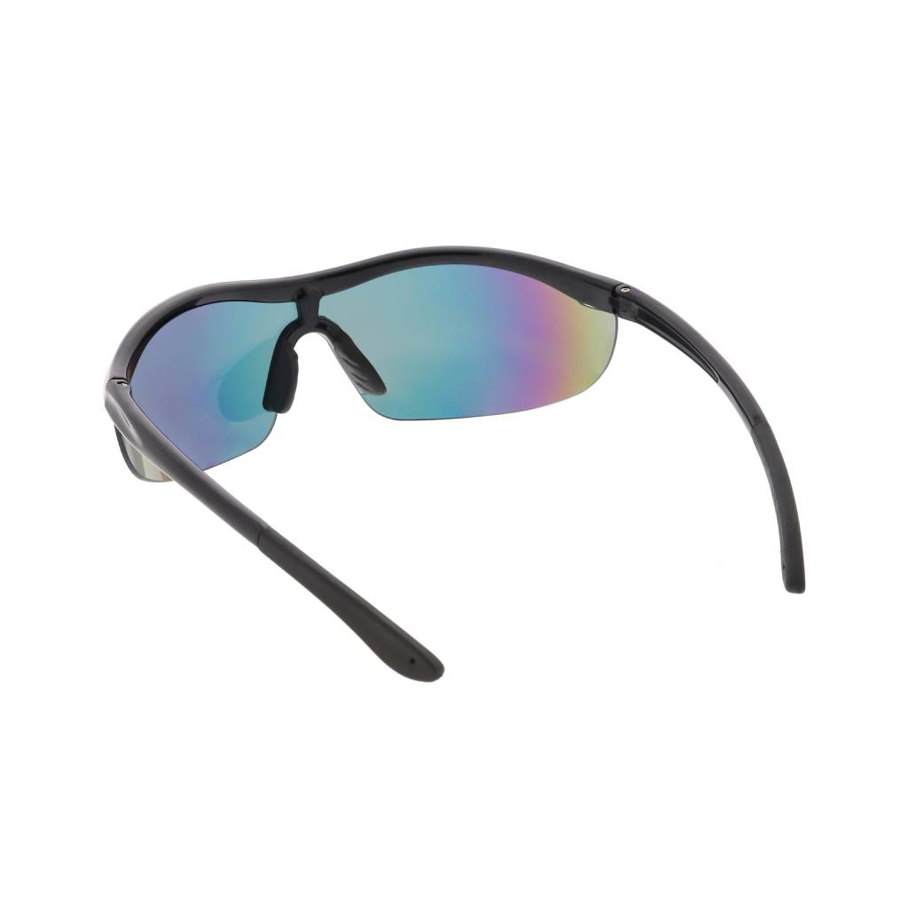 Black & Rainbow Wrap-Around Sports Sunglasses Affordable Accessories Unisex Sunglasses