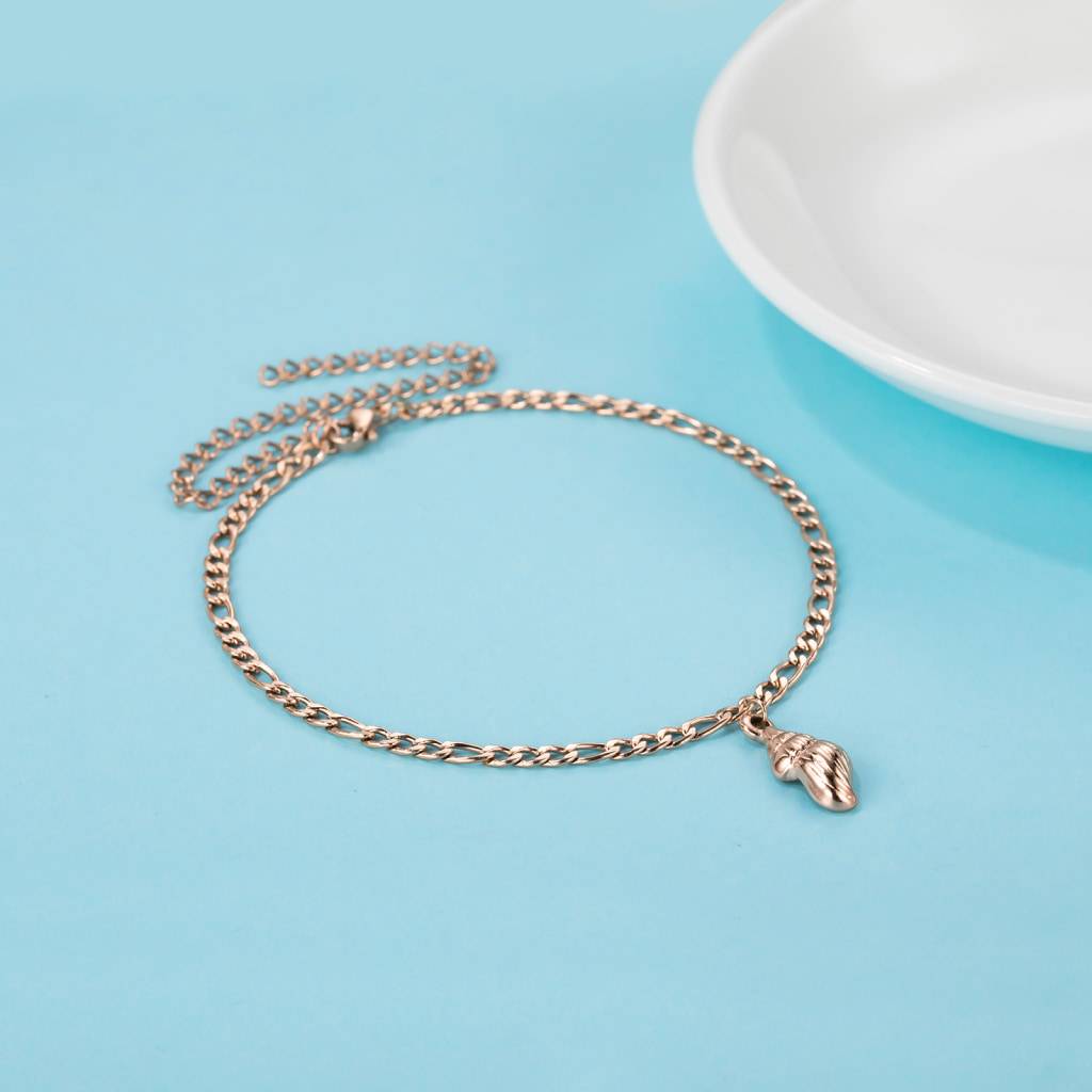 Rose Gold Bracelet With A Shell Pendant Bracelets & Bangles Women's Jewelry