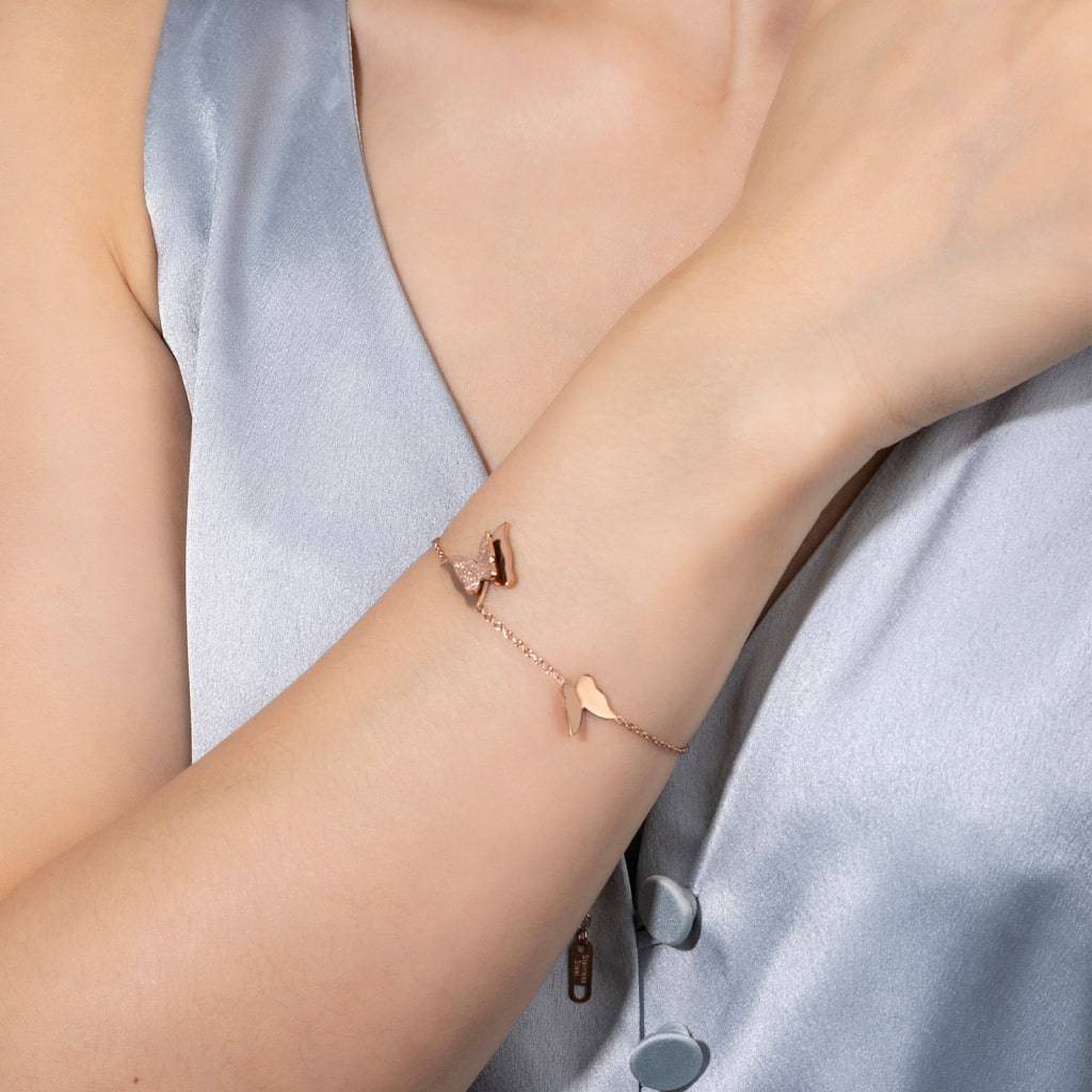 Rose Gold Butterfly Bracelet Bracelets & Bangles Women's Jewelry