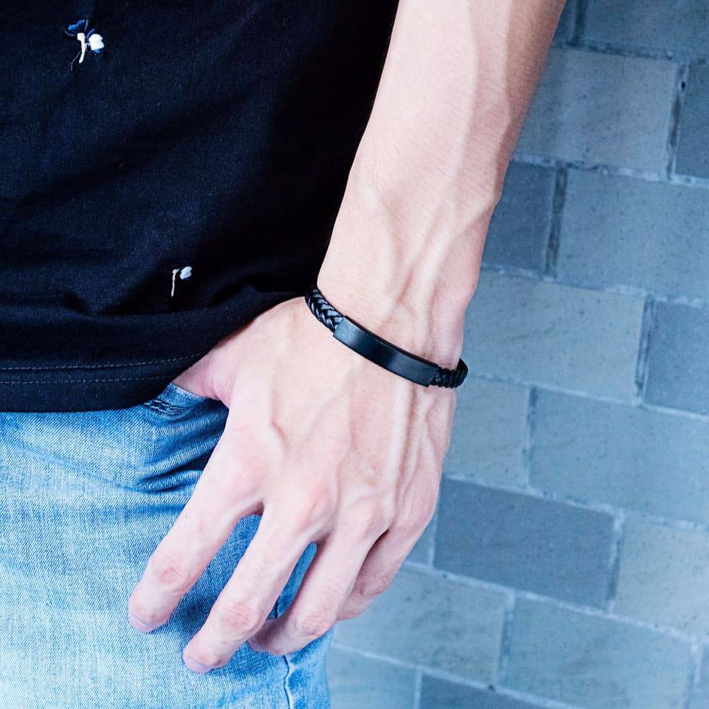Black Leather Bracelet Men's Bracelets Men's Jewelry